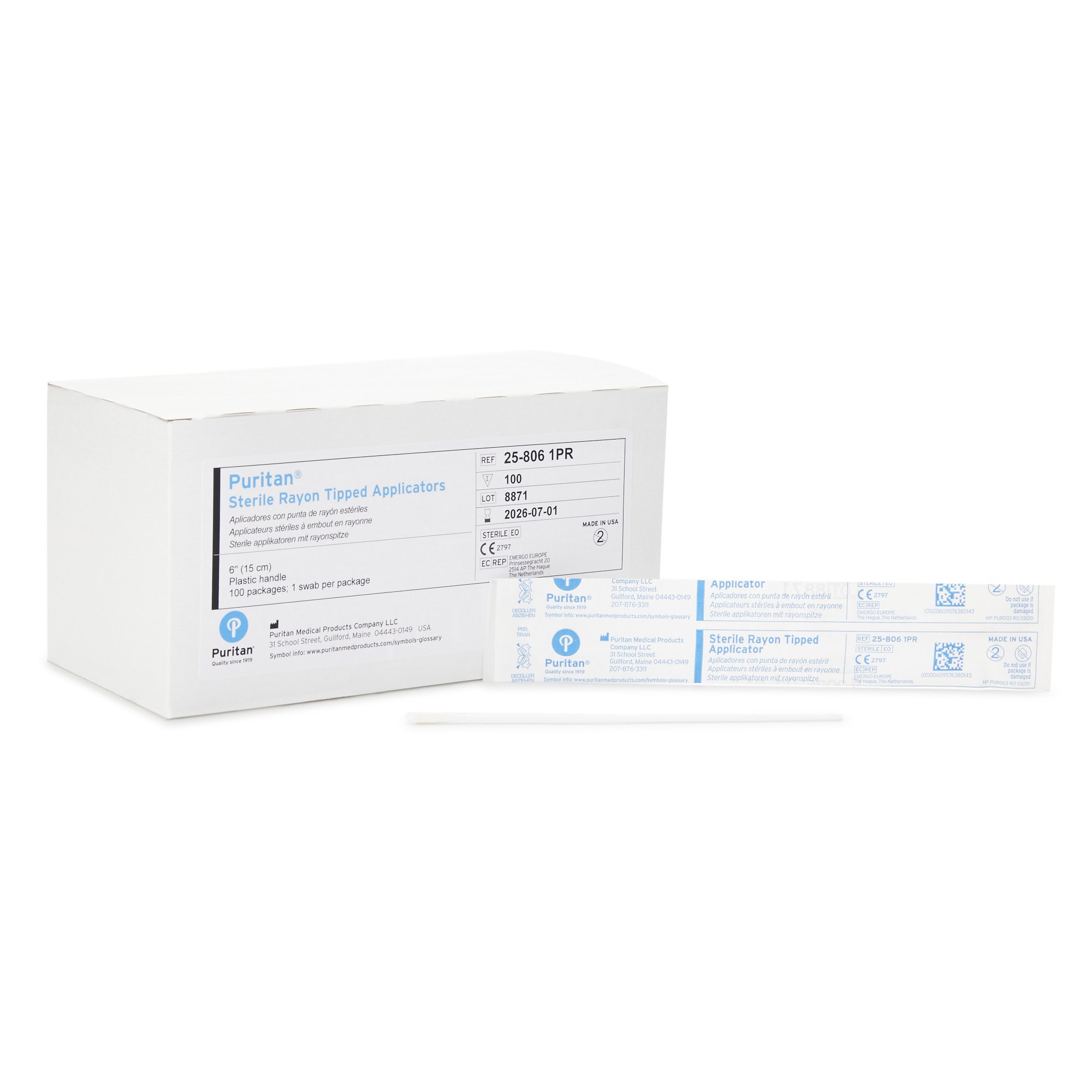 Puritan Specimen Collection Swab, 6-Inch Length MK 168130