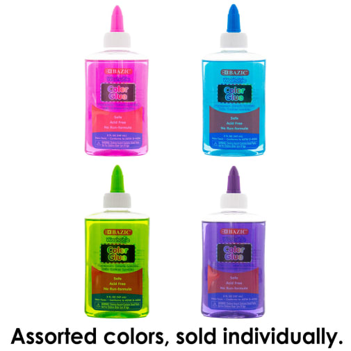 Washable Clear Color School Glue 5 oz. (assorted color)
