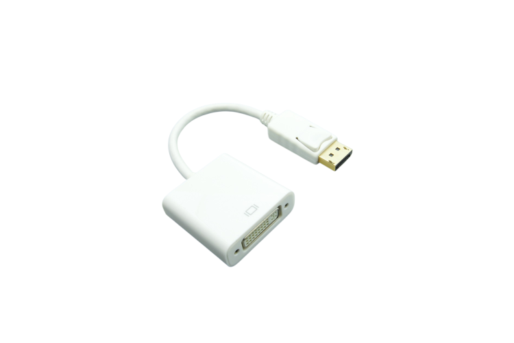 DisplayPort Male to DVI Female Adapter, White, 6in