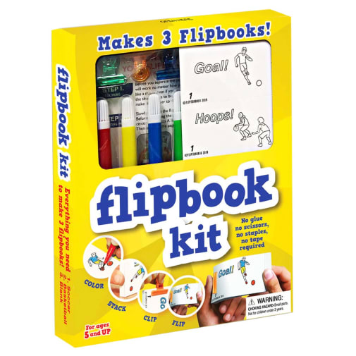 Flip Book Kits - Sports Kit (Soccer & Basketball + blank book)