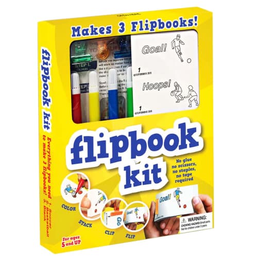 Flip Book Kits - Sports Kit (Soccer & Basketball + blank book)
