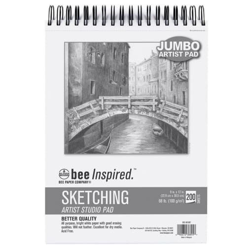 Bee Inspired 9" x 12" Sketching Pad Jumbo (200 sheets)