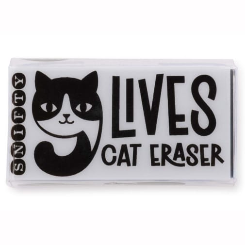9 Lives Cat Eraser