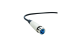 Audio Cable XLR3 Female to 1/4 Inch TS Mono Male, Unbalanced Audio, Nickel Plated, Black, 6Ft