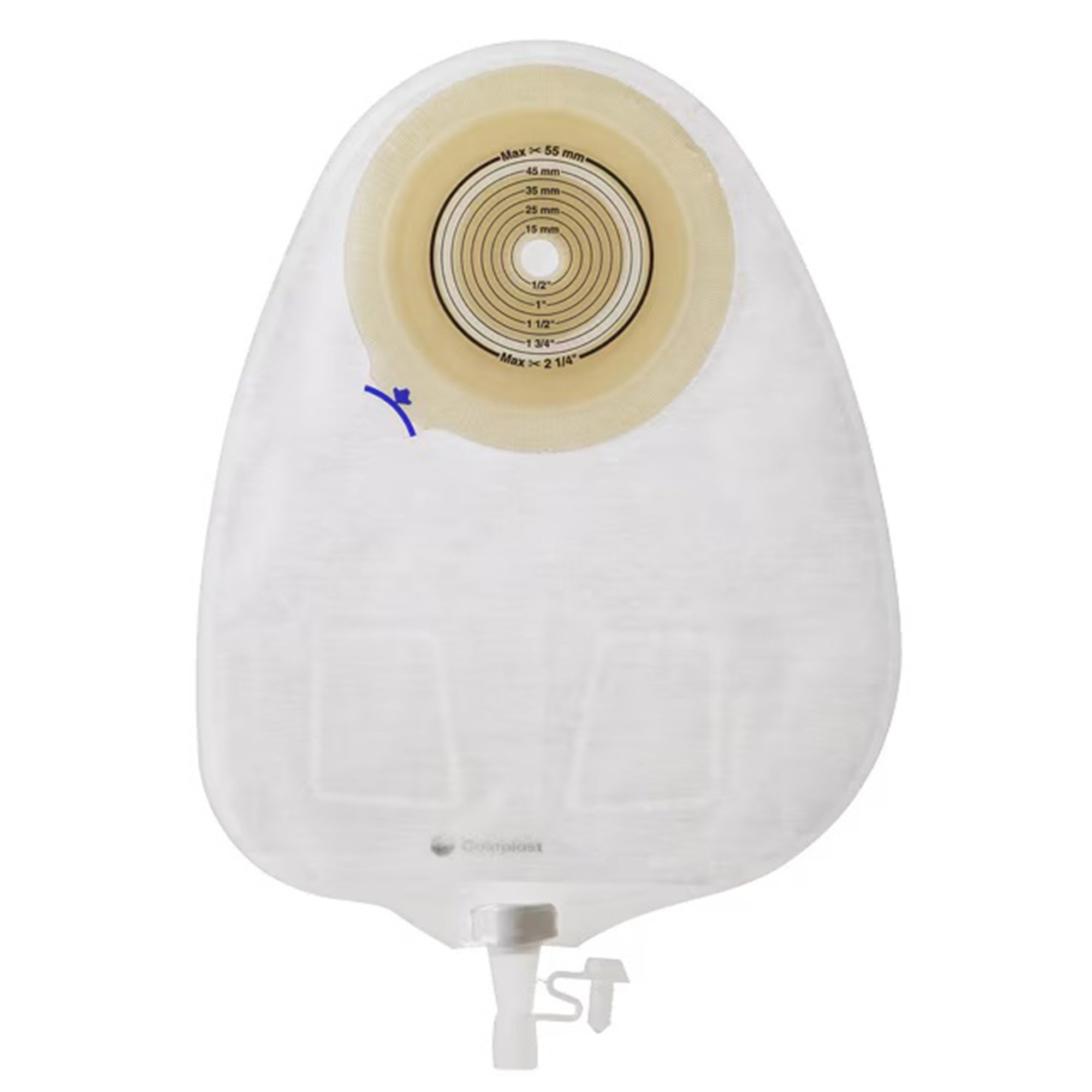 Assura Flat 1-Piece Transparent Urostomy Pouch, 10  55 mm Stomas MK 544625