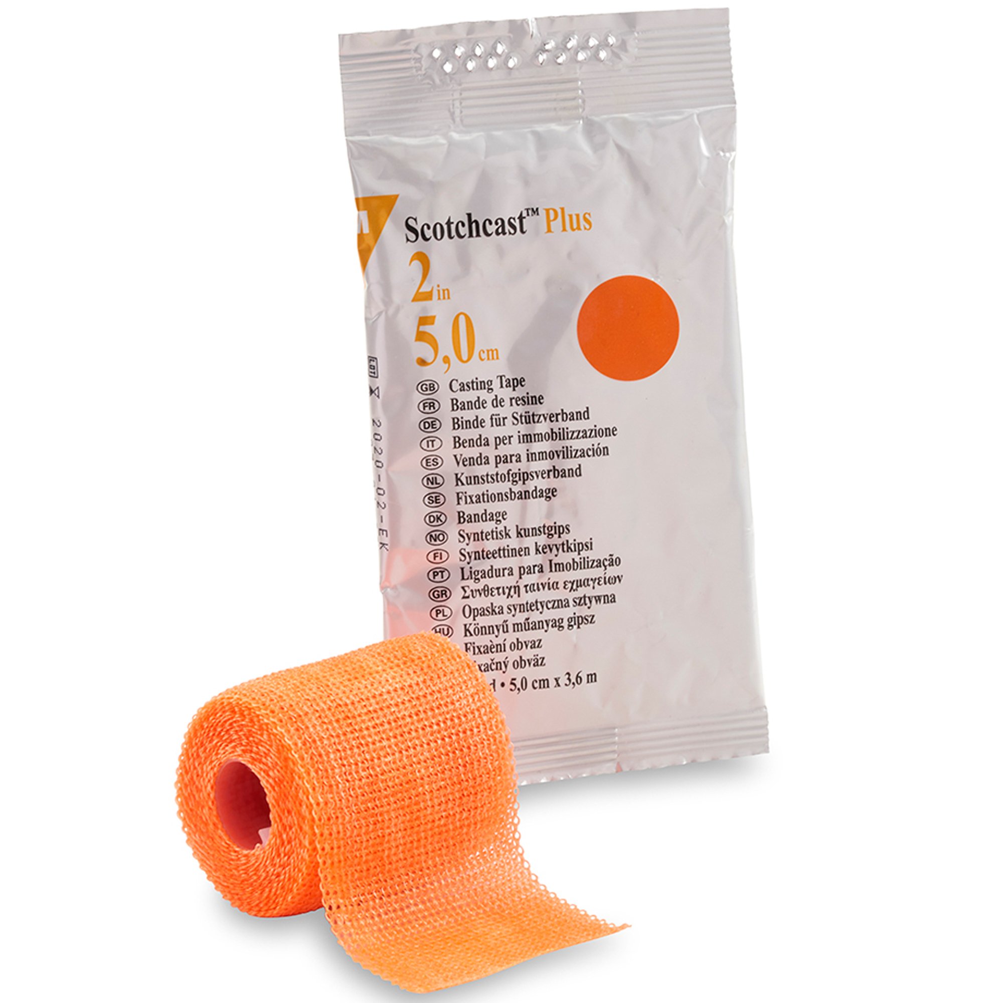 3M Scotchcast Plus Bright Orange Cast Tape, 2 Inch x 4 Yard MK 199238
