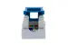 Cat6 RJ45 110 Type Keystone Jack, Blue