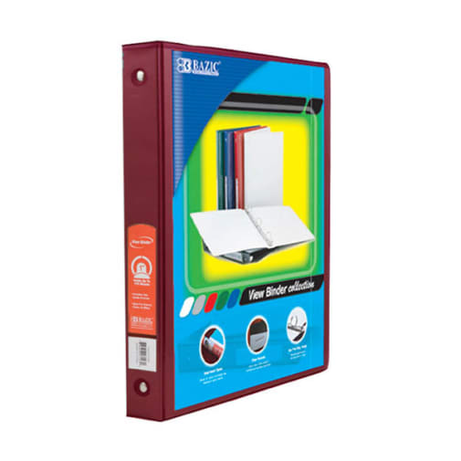 Binder - 3-Ring View 1" Burgundy