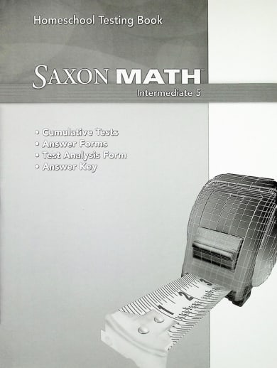 Saxon Math Intermediate 5 Homeschool Test Book
