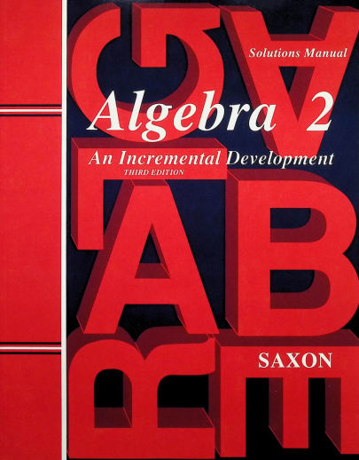 Saxon Algebra 2 Solution Manual 3rd Edition