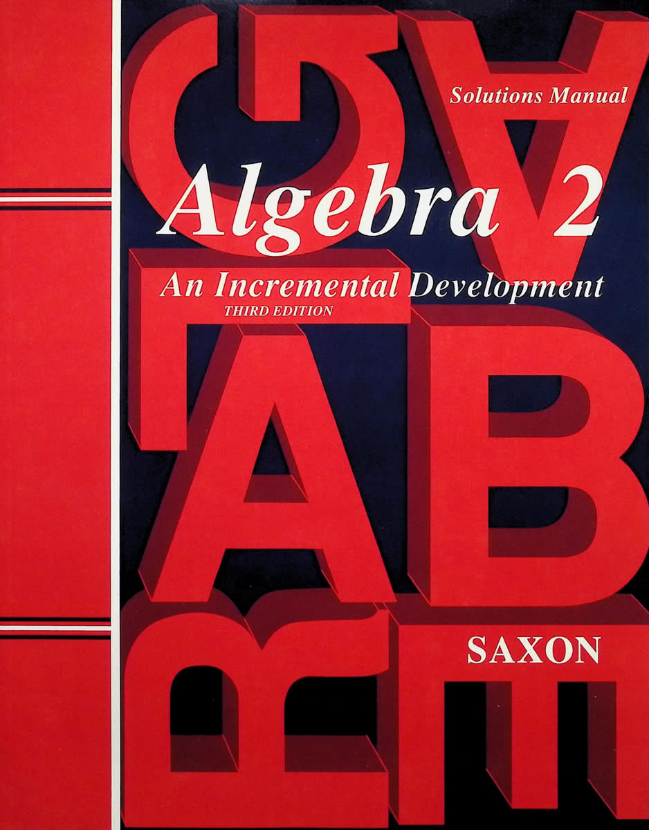 Saxon Algebra 2 Solution Manual 3rd Edition