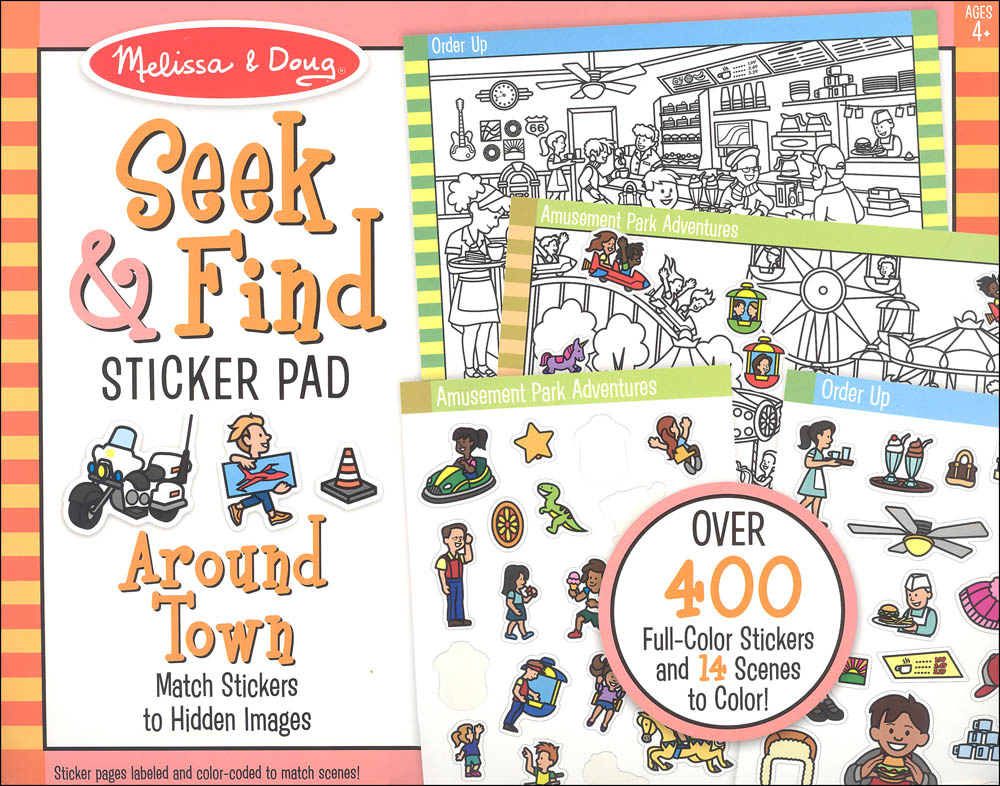 Around Town - Seek & Find Sticker Pad Around Town - Seek & Find Sticker Pad