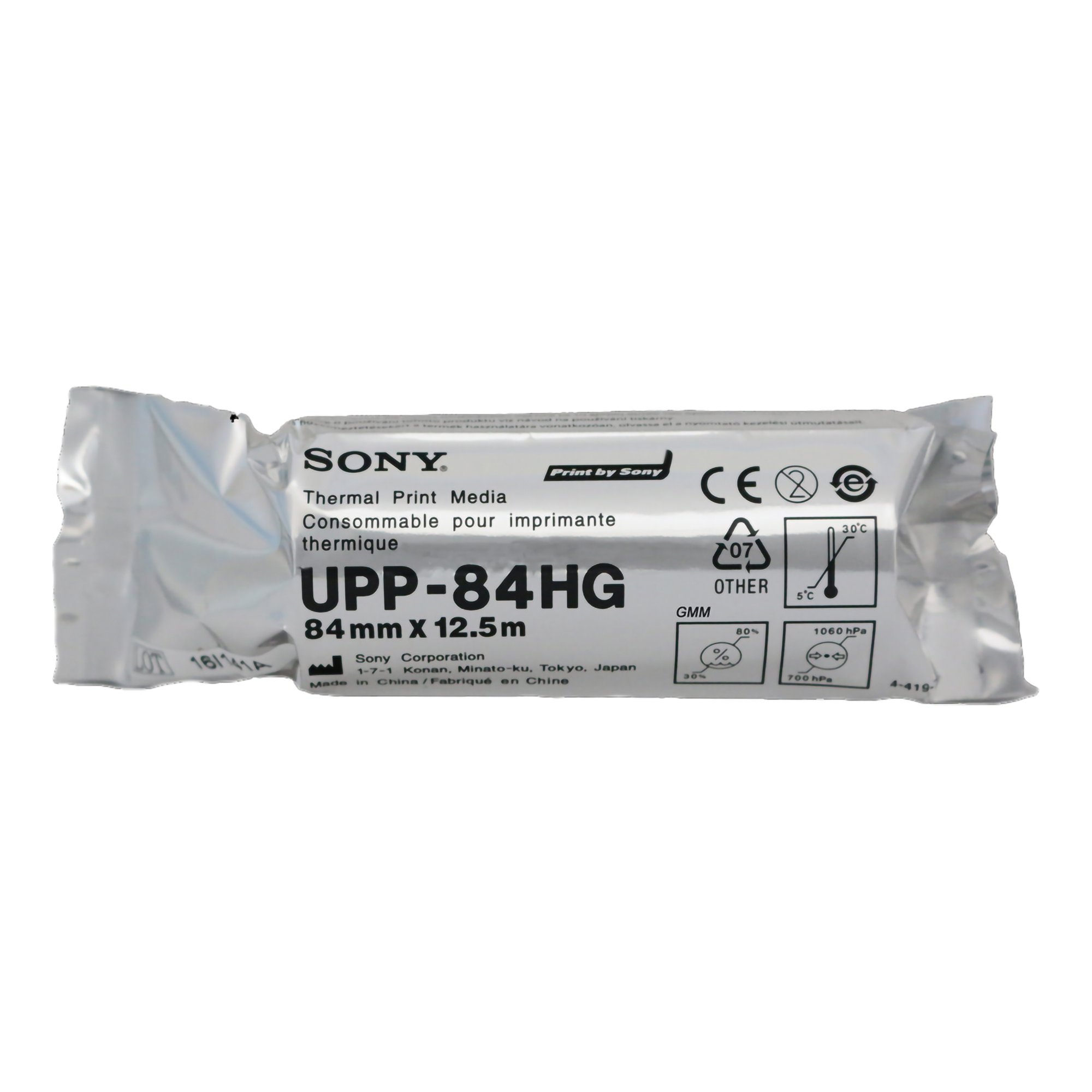 Thermal Printer Paper Sony 104 Prints 84 mm X 12-1/2 Meter Black / White MK 953782