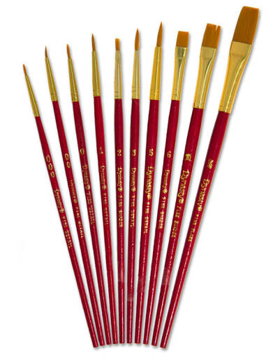 Fine Nylon Asst. Dynasty Paint Brushes (Set #25)
