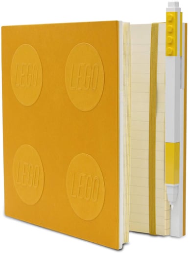LEGO Locking Notebook with Gel Pen - Yellow