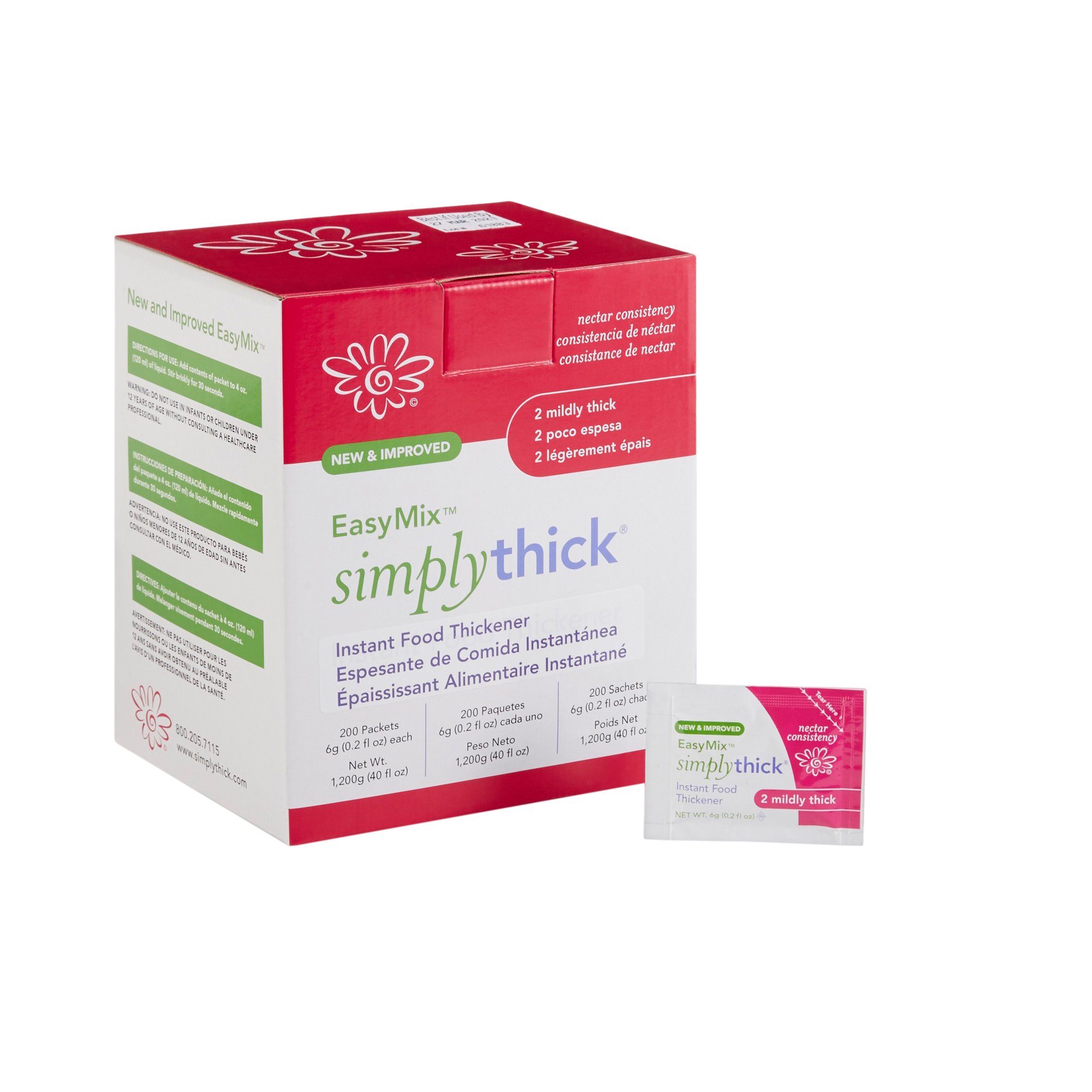 EasyMix SimplyThick Nectar Consistency Instant Food and Beverage Thickener MK 1087567