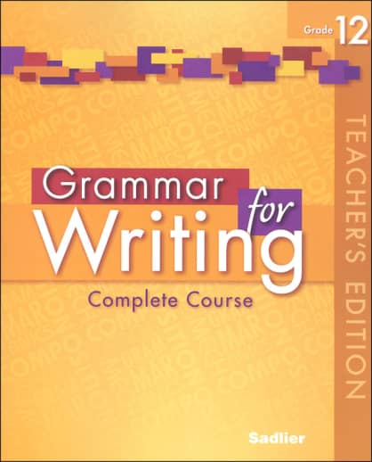 Grammar for Writing Teacher's Edition Grade 12