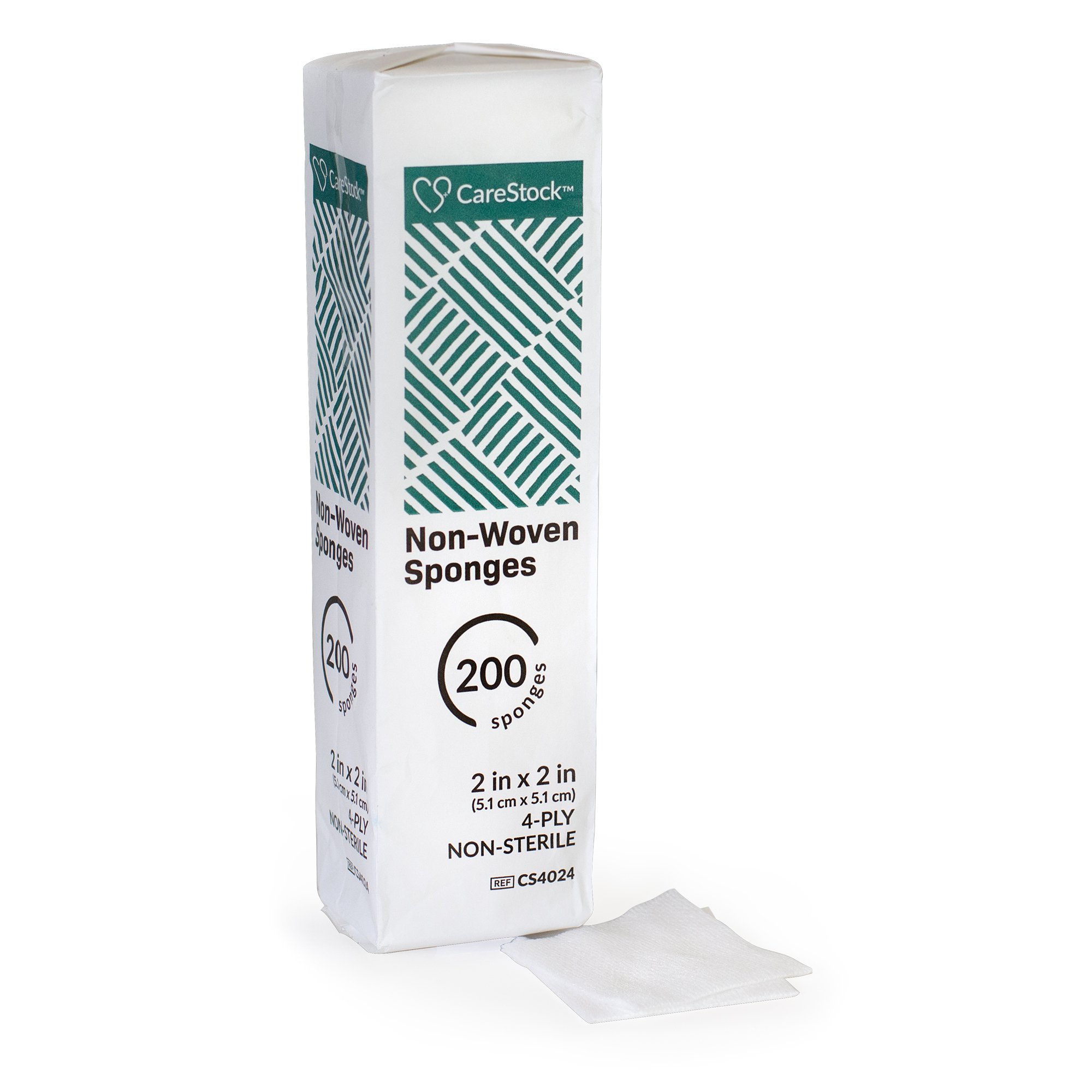 CareStock Nonwoven Sponge, 2 x 2 Inch, 4-Ply MK 1242206