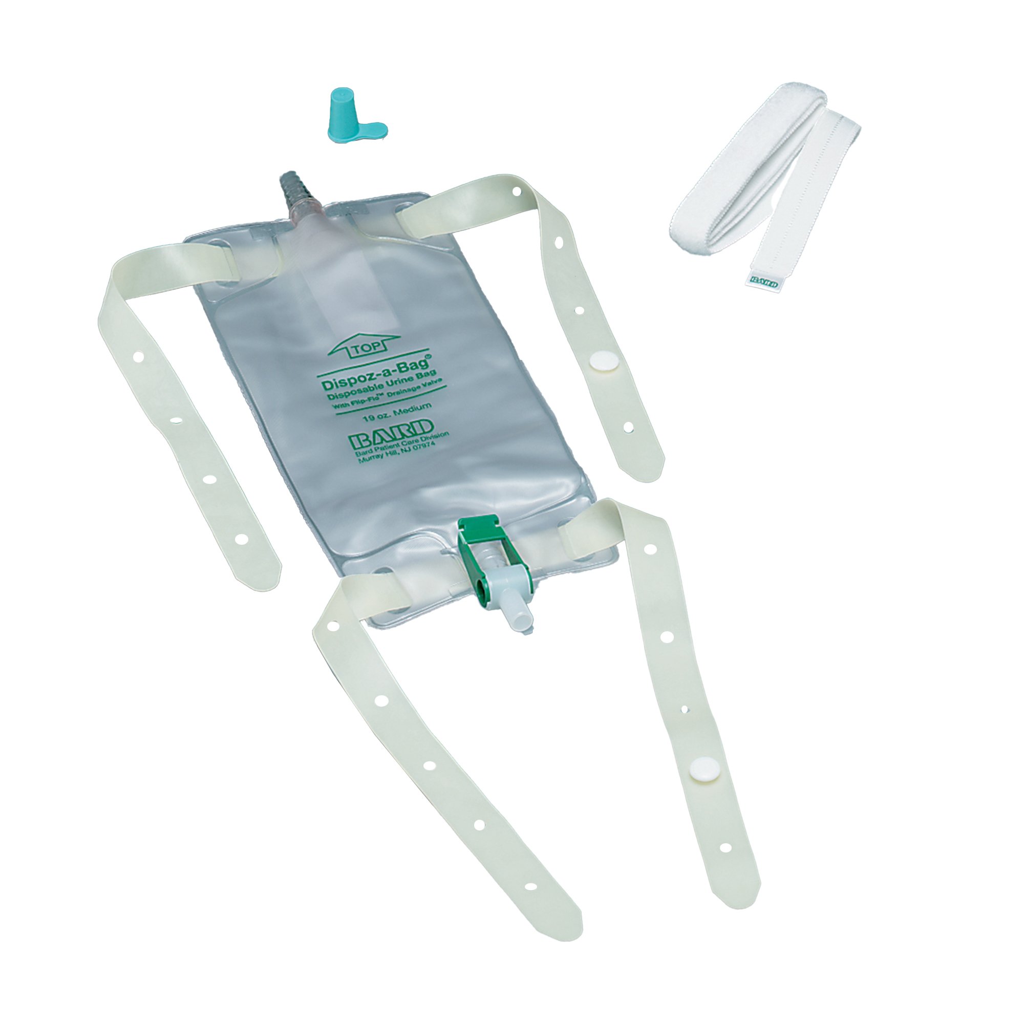 Bard Dispoz-a-Bag Urinary Leg Bag, 19 oz, Flip-Flo MK 166612