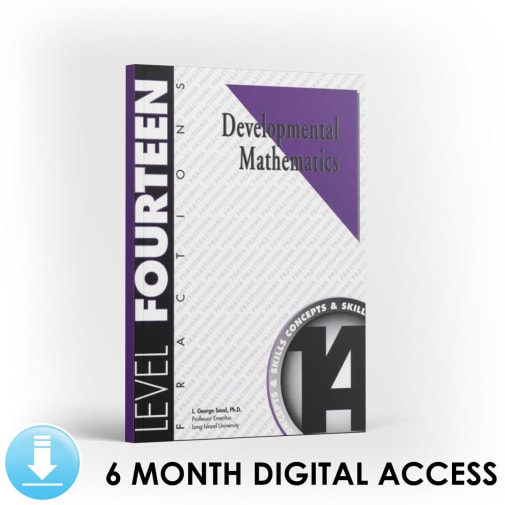 Developmental Math: Level 14 Student Workbook | Fractions: Concepts and Skills (6 Month Access)