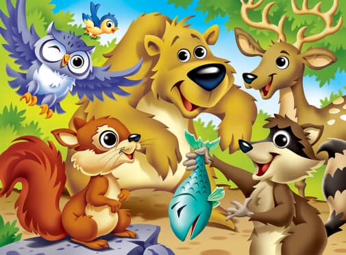 MasterPieces Google Eyes Puzzle - Woodland Animals (48 piece puzzle)
