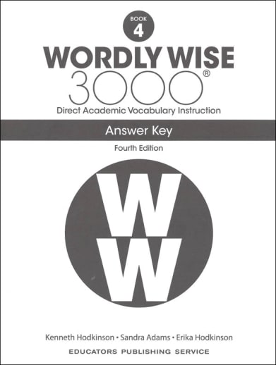 Wordly Wise 3000 Book 4 Answer Key, 4th Edition
