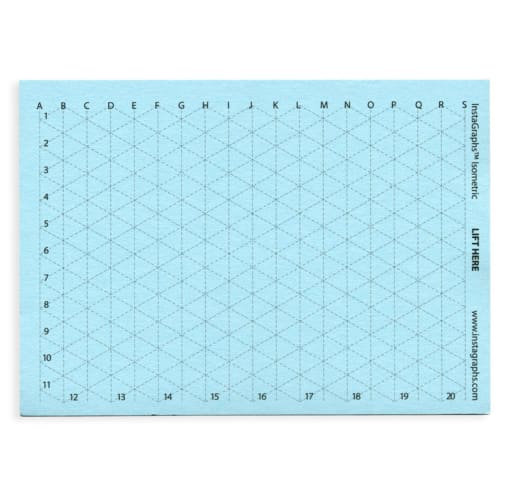 InstaGraphs Isometric Grid 3"x4" 50 sheets/pad