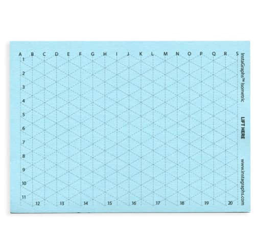 InstaGraphs Isometric Grid 3"x4" 50 sheets/pad