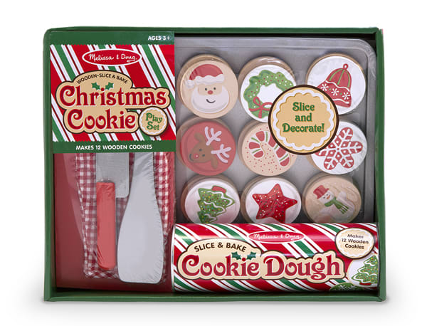 Melissa & Doug Wooden Slice & Bake Christmas Cookie Play Set