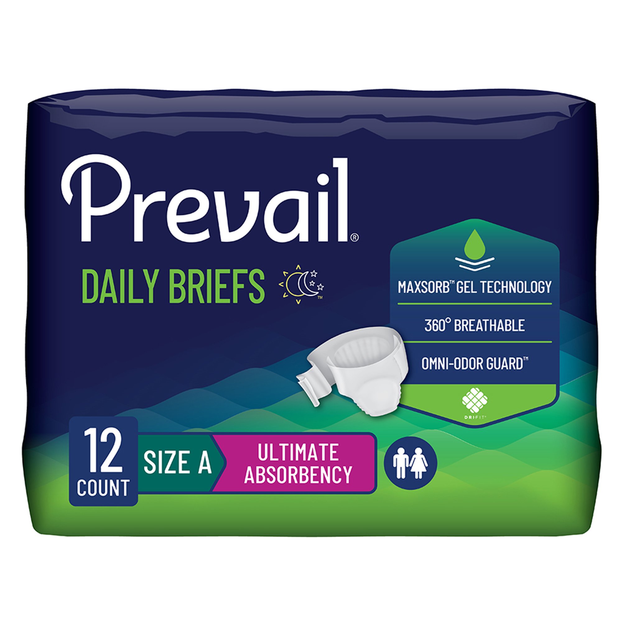 Prevail Bariatric Ultimate Absorbency Incontinence Brief, Size A MK 653235