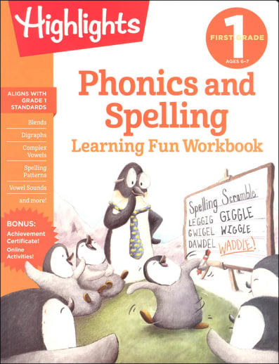 First Grade Phonics and Spelling Learning Fun Workbook