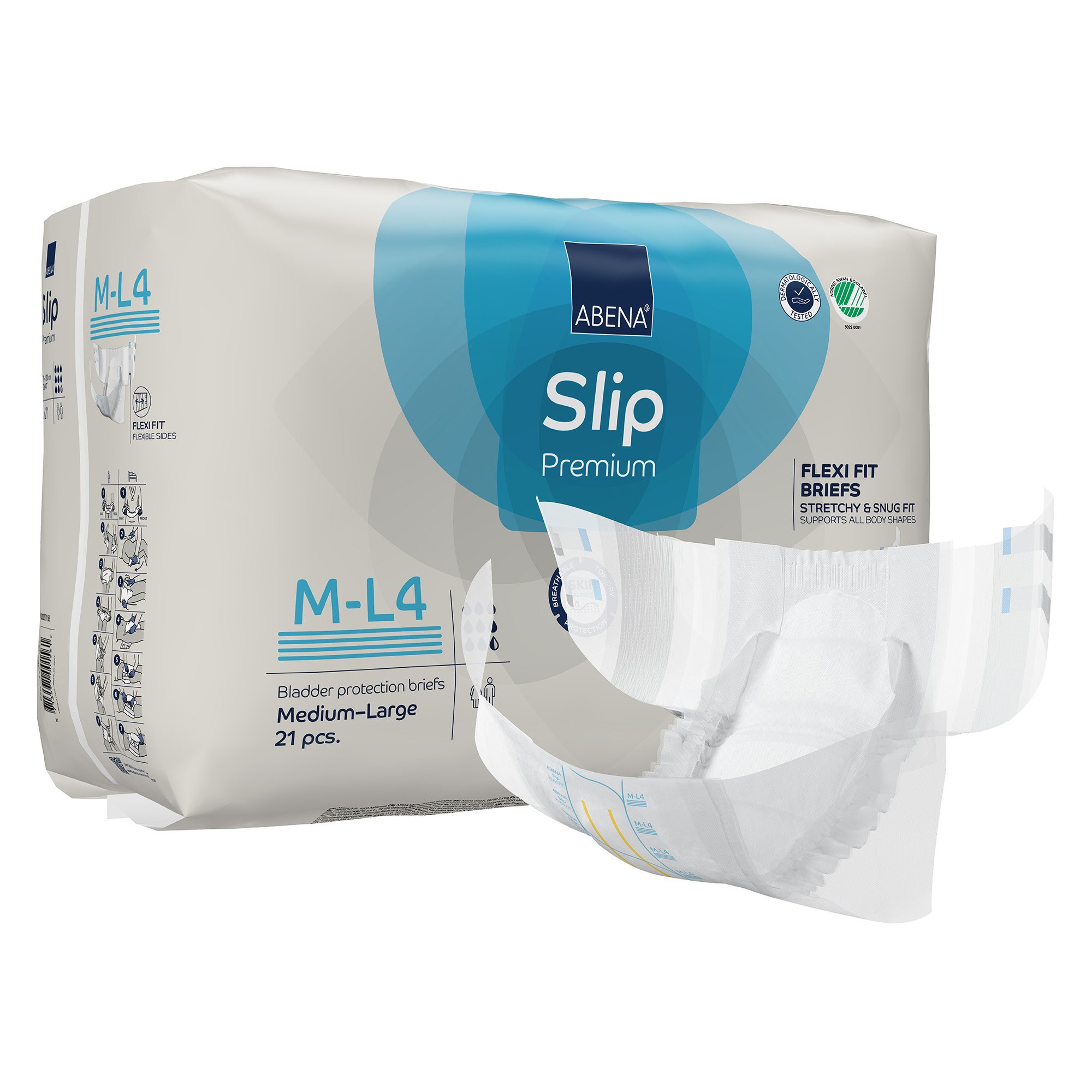 Abena Slip Premium Flexi Fit Incontinence Briefs, M-L4 MK 1246192