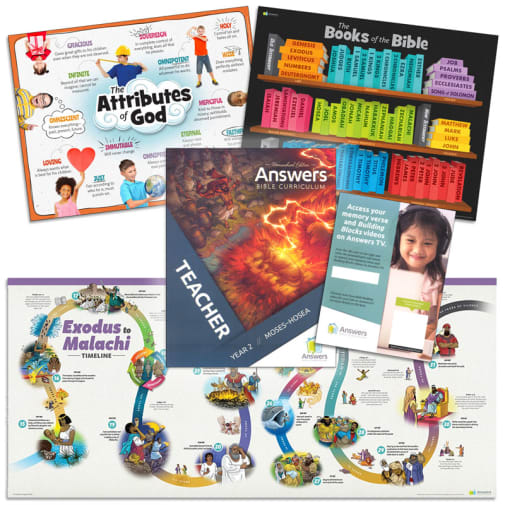 Answers Bible Curriculum Homeschool K-5 Teacher Guide Year 2 (with posters & video extras)