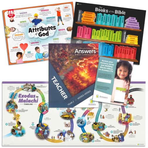 Answers Bible Curriculum Homeschool K-5 Teacher Guide Year 2 (with posters & video extras)