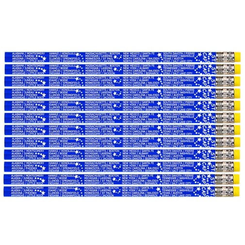 States & Capitals Pencils (Dozen)