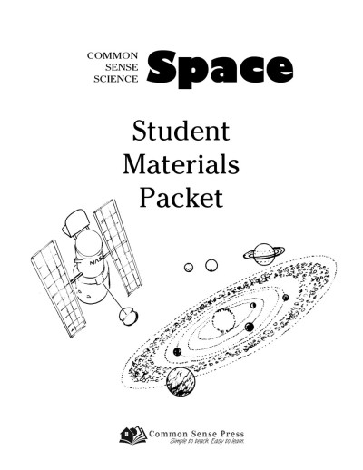 Common Sense Science - Space Student Materials Packet