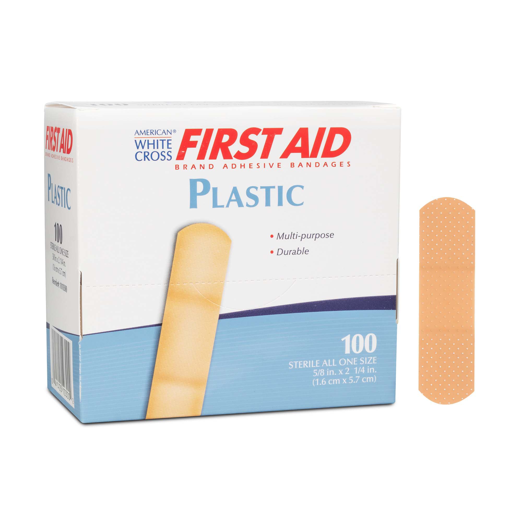 American White Cross First Aid Adhesive Strips, 5/8 x 2 Inches MK 668783