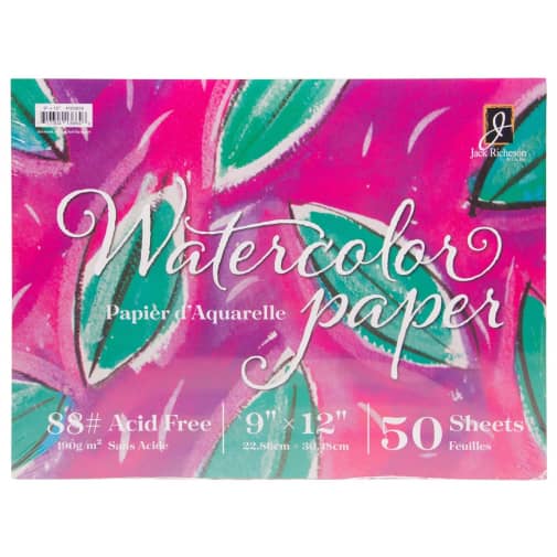 Watercolor Paper - 9"x12", 88 lb., 50 sheets