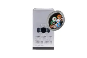 Cat5e Bulk Ethernet Cable, Unshielded, Solid, CMR, Pull Box, 1000 ft, 350 Mhz, Gray