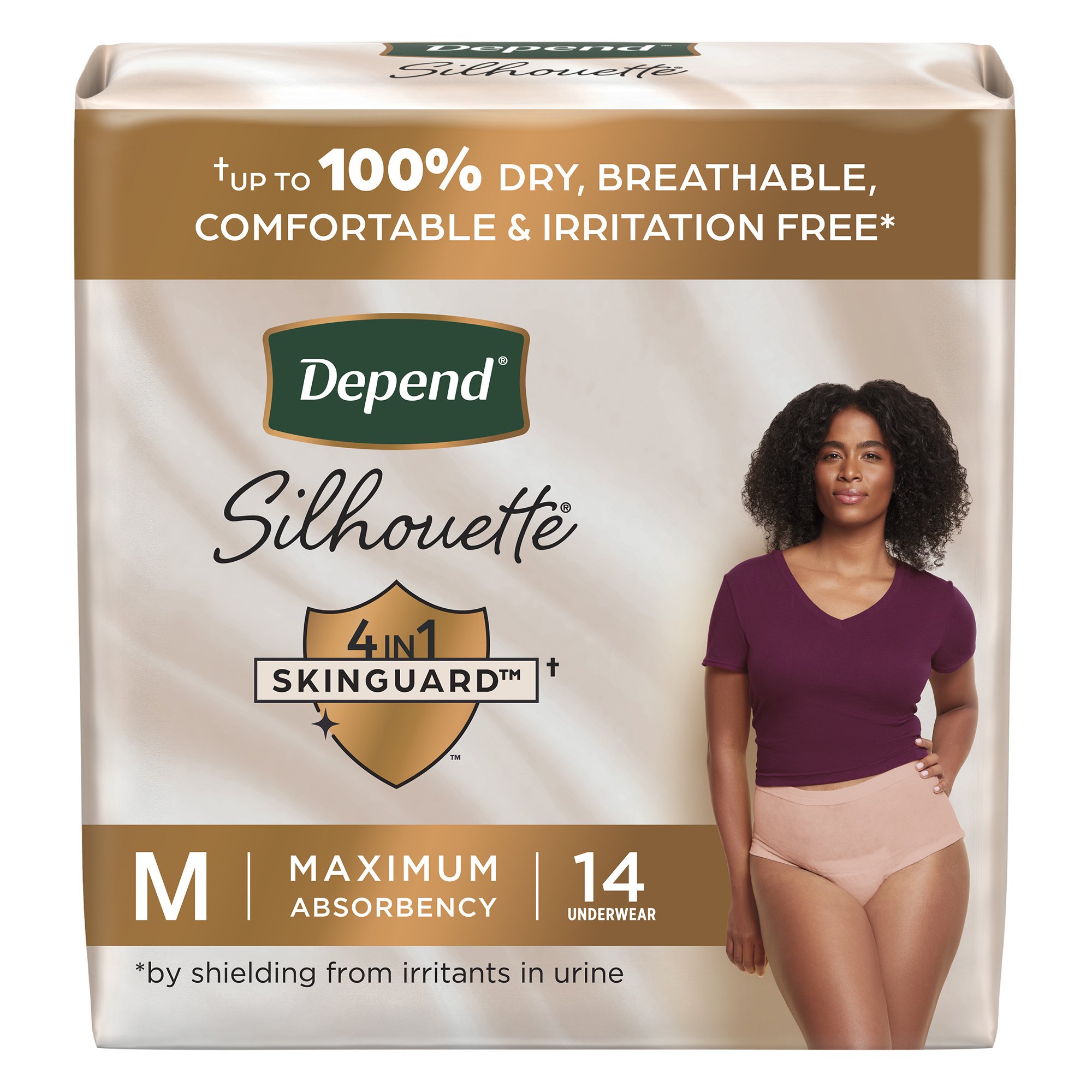 Depend Silhouette Maximum Absorbency Underwear, Medium MK 1246162