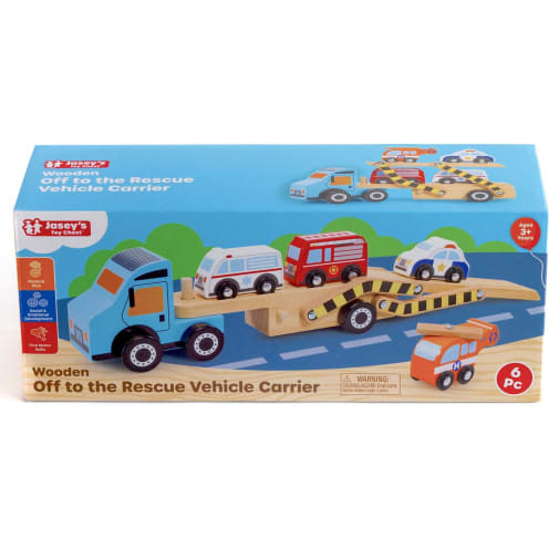 Wooden Off to the Rescue Vehicle Carrier