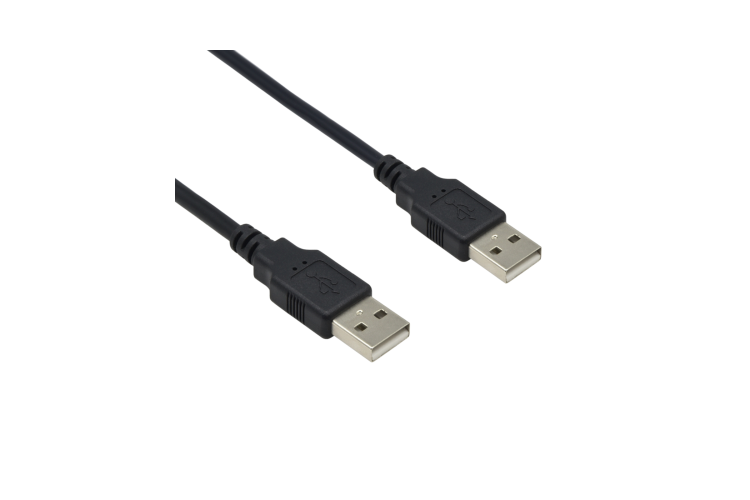 6Ft A-Male to A-Male USB2.0 Cable Black