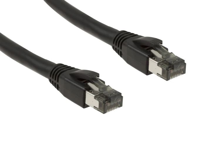 Cat8 Ethernet Patch Cable, Shielded, 40Gbps, Snagless, 3 ft, Black