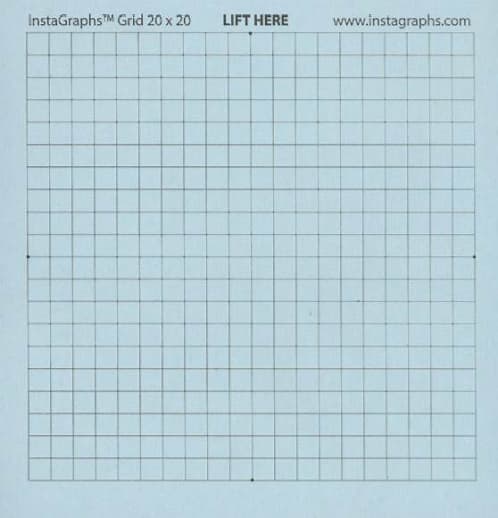 InstaGraphs 20 x 20 Plain Grid with No Axis (3" x 3" Pad)