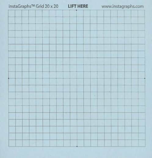 InstaGraphs 20 x 20 Plain Grid with No Axis (3" x 3" Pad)
