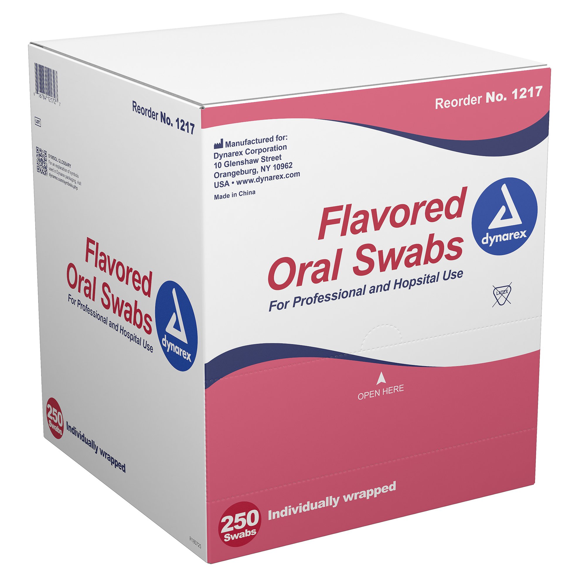 dynarex Flavored Oral Swabsticks with Dentifrice, Individually Wrapped MK 826475