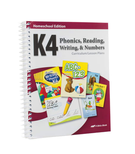 Abeka Phonics, Reading, Writing, Numbers K4 Curriculum Lesson Plans