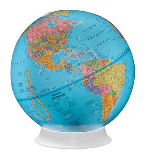 Apollo 9" Political Globe (Free Mount Globe)