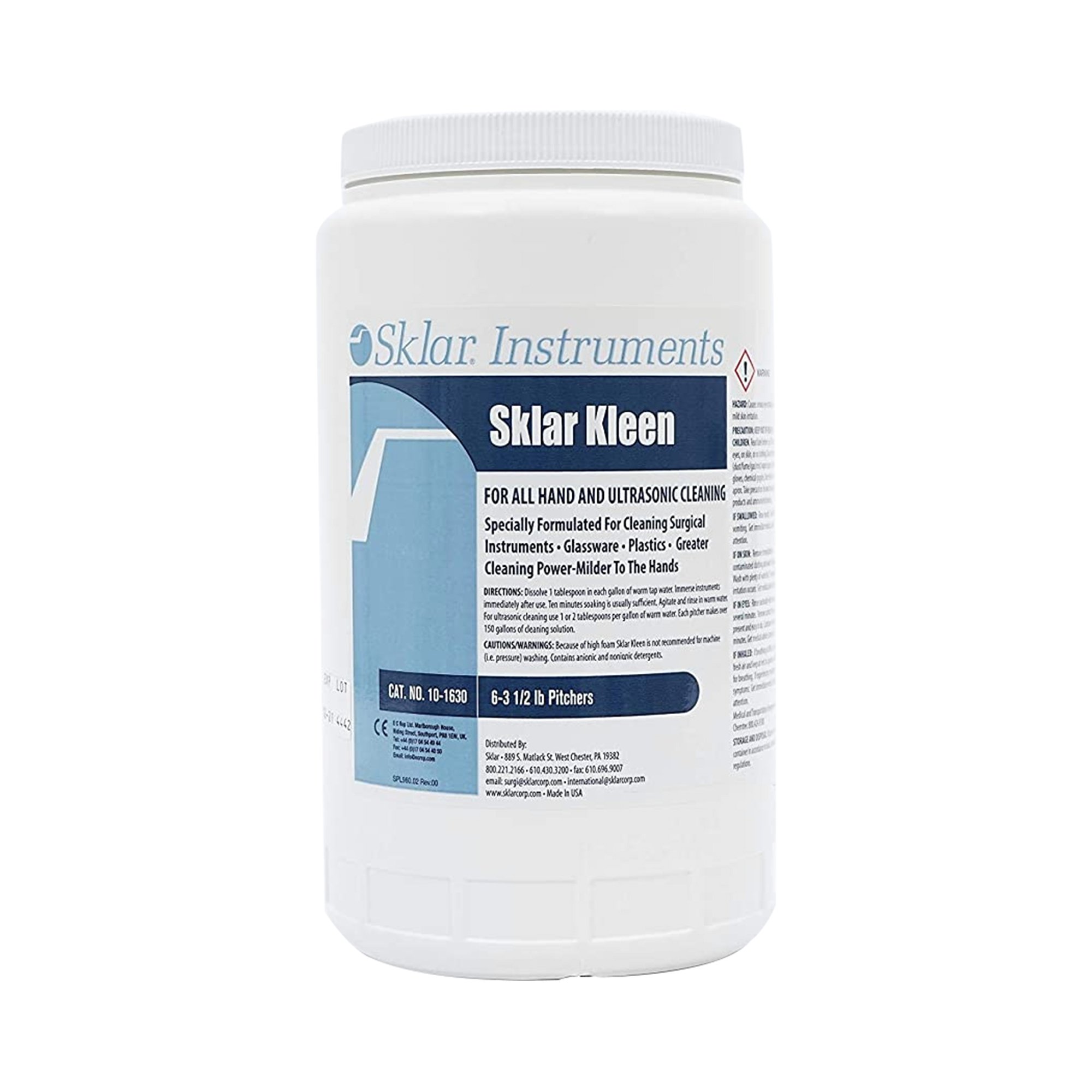 Sklar Kleen Instrument Detergent for Instruments & Medical Equipment, 3.5 lbs. MK 43573