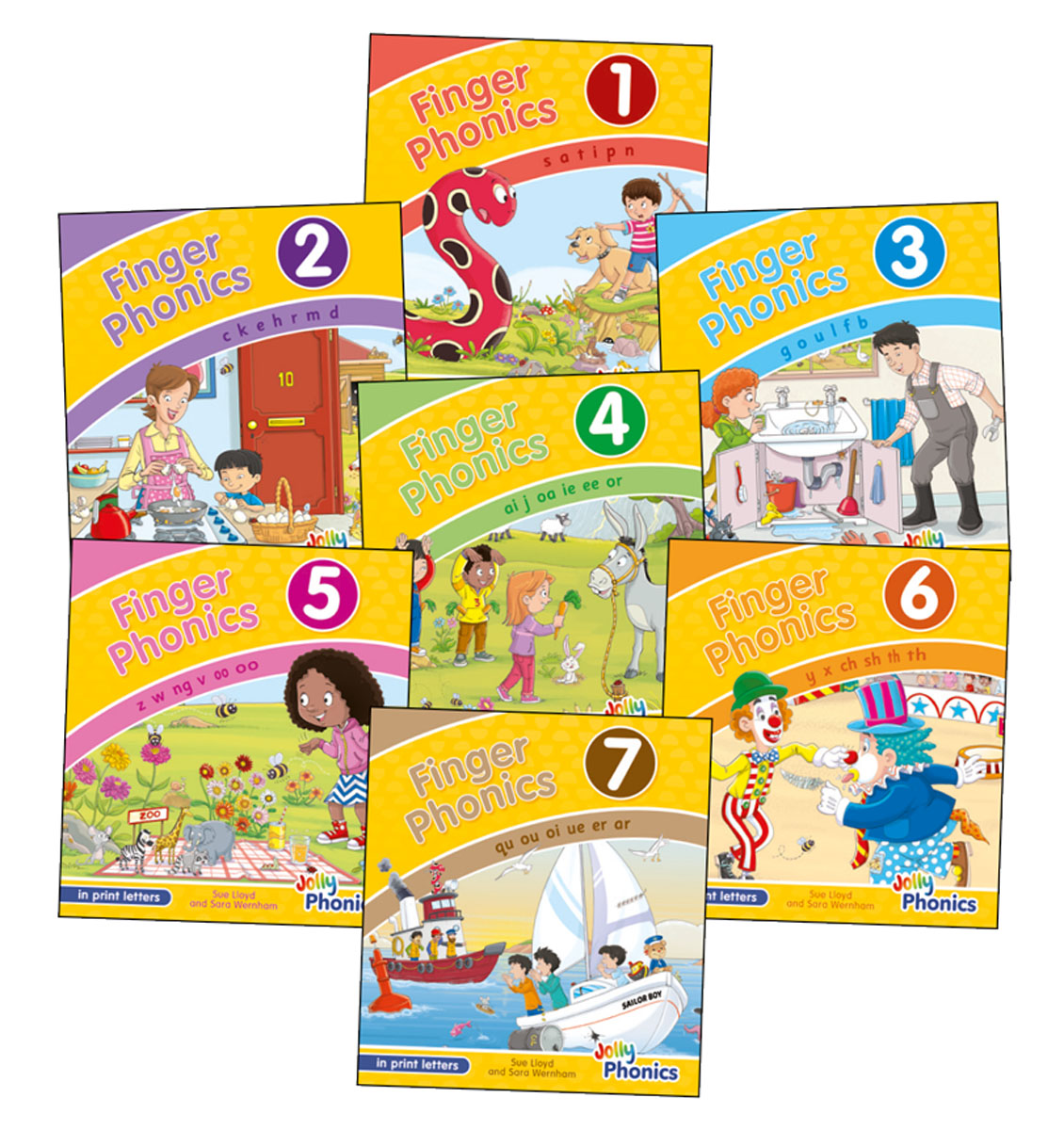 Finger Phonics1〜7セット Finger Phonics Set of Books 1-7 (updated)